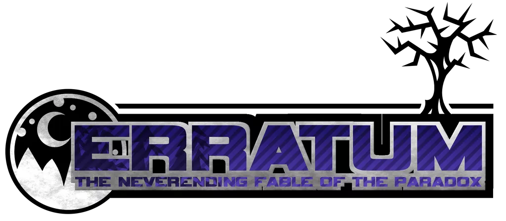 Un logo avec écrit en violet erratum
